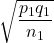 \sqrt{\dfrac{p_1q_1}{n_1}}