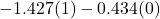 -1.427(1)-0.434(0)