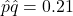 \hat{p}\hat{q}=0.21